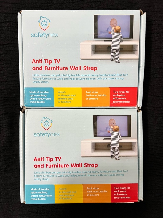 Amazon Other - safetynex Anti Tip TV and Furniture Wall Strap - set of 2